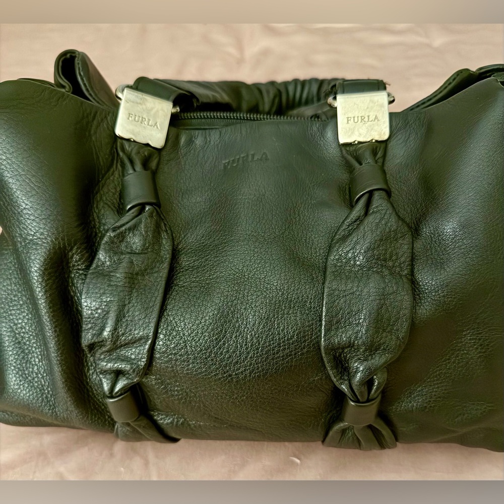 Furla Leather Logo Ribbon Hand Tote Bag - Picture 3 of 16